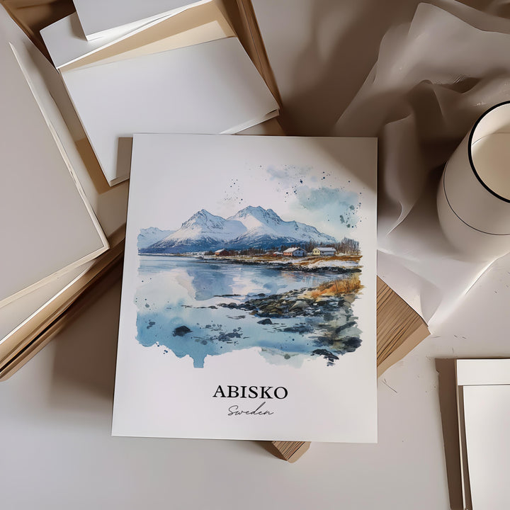 Abisko Travel Print Wall Art Abisko Wall Hanging Home Décor Abisko Gift Art Lovers Sweden Art Lover Gift Abisko Poster