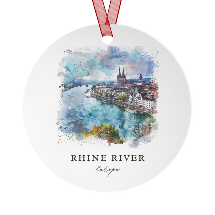 Rhine River Ornament: Unique Rhine River Souvenir, Rhine River Xmas Decor, and Authentic Rhine River Gift