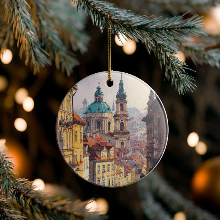 Prague CZ Ornament: Unique Prague Souvenir, Prague Xmas Decor, and Authentic Prague Czech Republic Gift