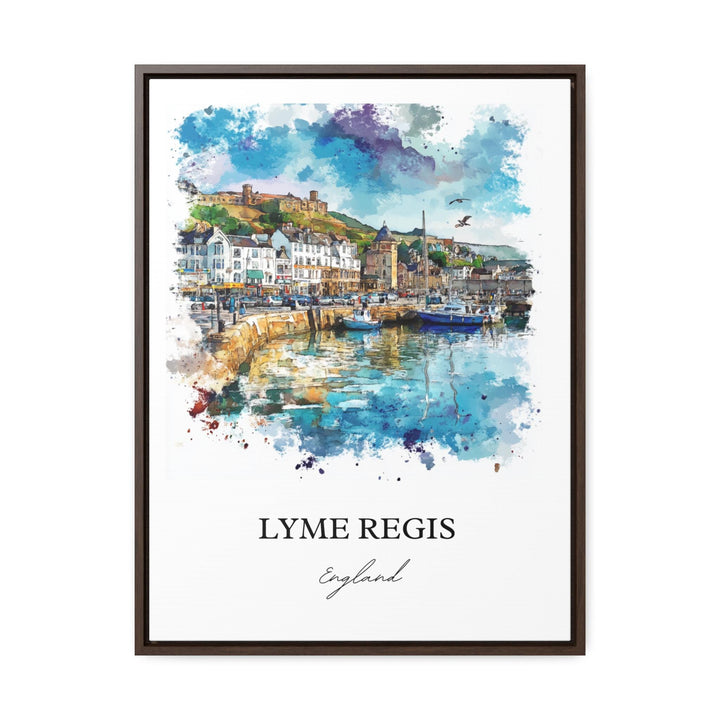 Lyme Regis Wall Art, West Dorset Print, England Watercolor Art, Lyme Regis England Gift, Travel Print, Travel Poster, Housewarming Gift