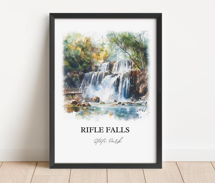 Rifle Falls Wall Art, Garfield County Print, Colorado Artwork, Rifle Falls State Park Gift, Travel Print, Travel Poster, Housewarming Gift