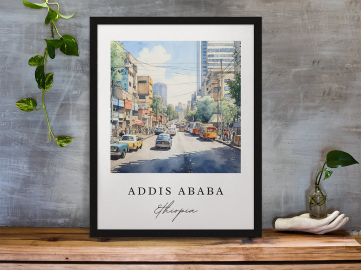 Addis Ababa Wall Art - Ethiopia Print