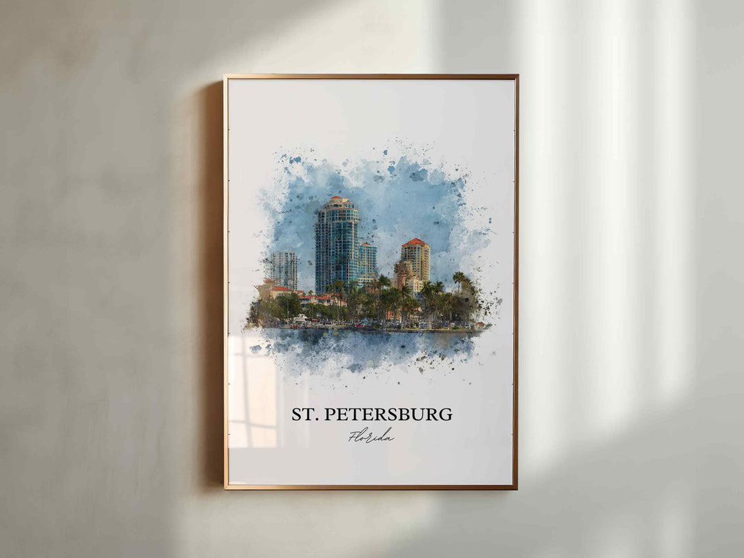 St Petersburg, Florida – Watercolor Art Print