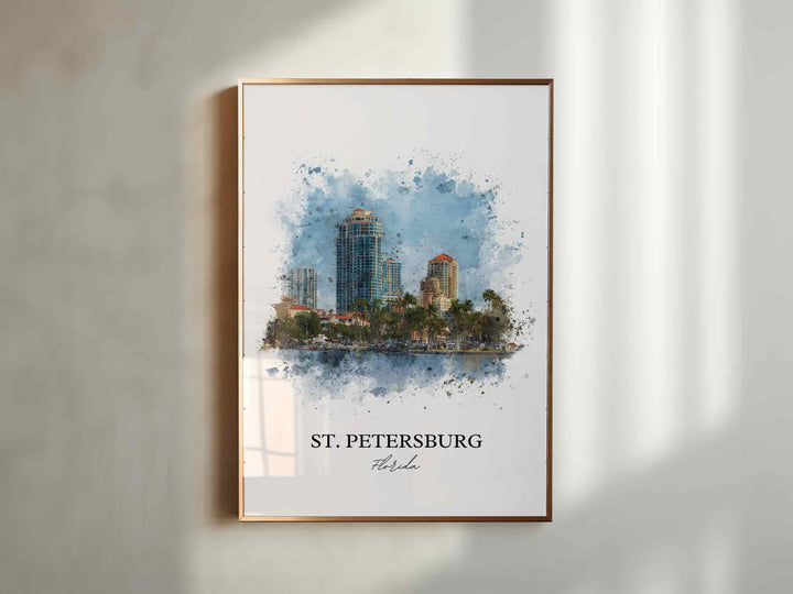 St Petersburg, Florida – Watercolor Art Print