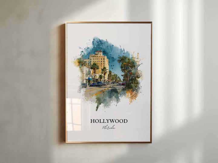Hollywood, Florida – Watercolor Art Print