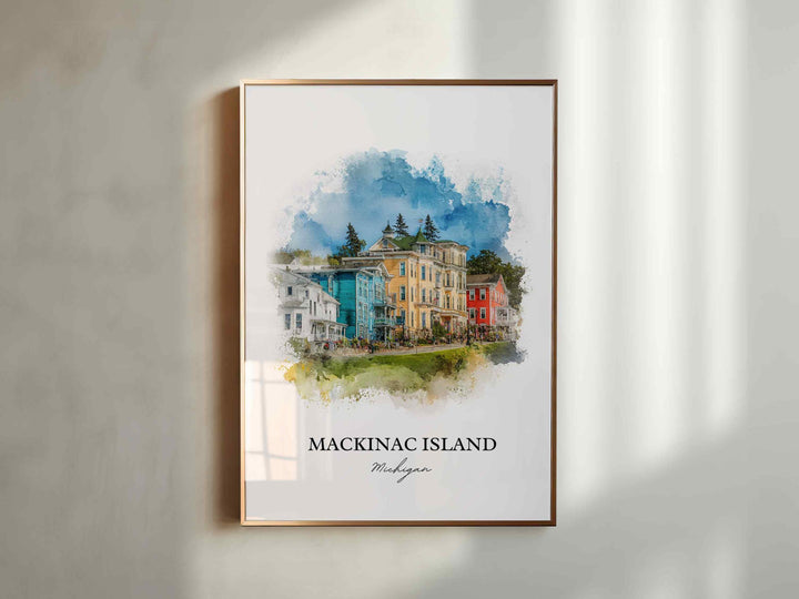 Mackinac Island, Michigan – Watercolor Art Print