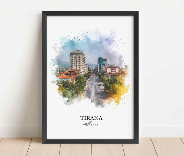 Tirana, Albania – Watercolor Art Print