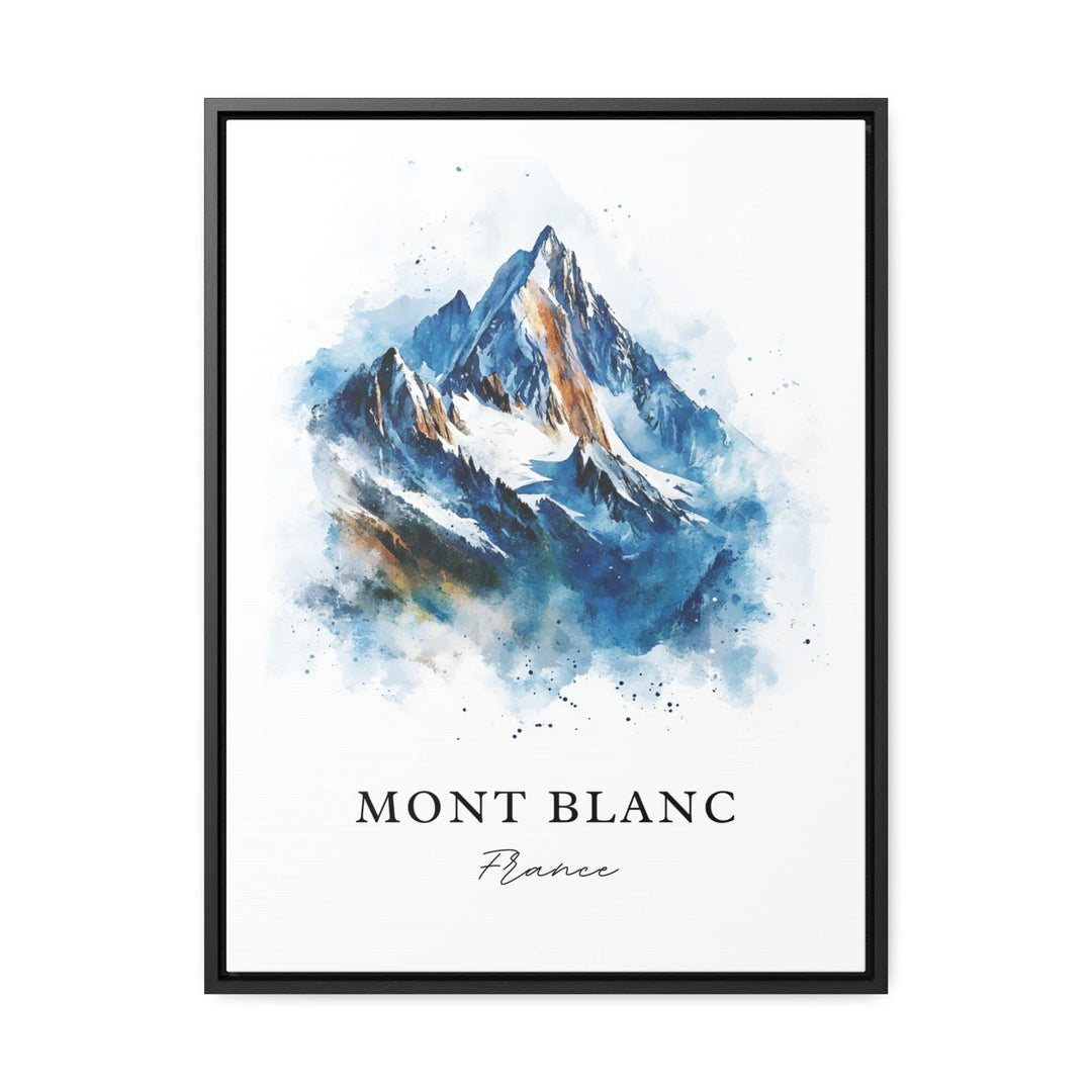 Mont Blanc Wall Art, Mont Blanc France Print, French Alps Watercolor, Mont Blanc France Gift,