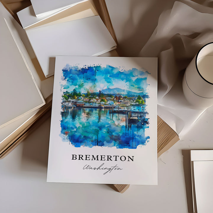 Bremerton Wall Art - State of Washington Print