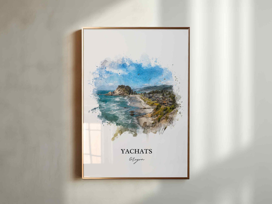 Yachats, Oregon – Watercolor Art Print