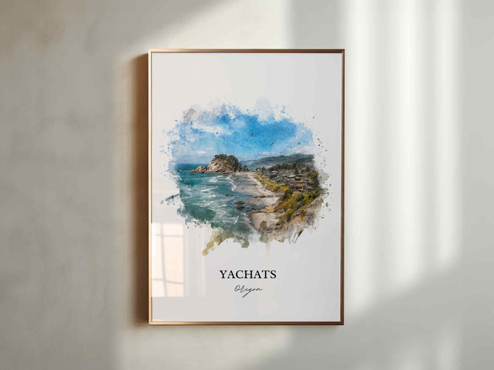 Yachats, Oregon – Watercolor Art Print