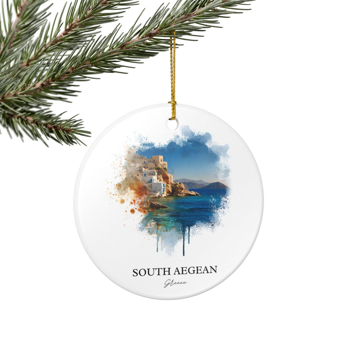 South Aegean Greece Ornament: Unique Greece Souvenir, Greece Xmas Decor, and Authentic Greek Islands Gift