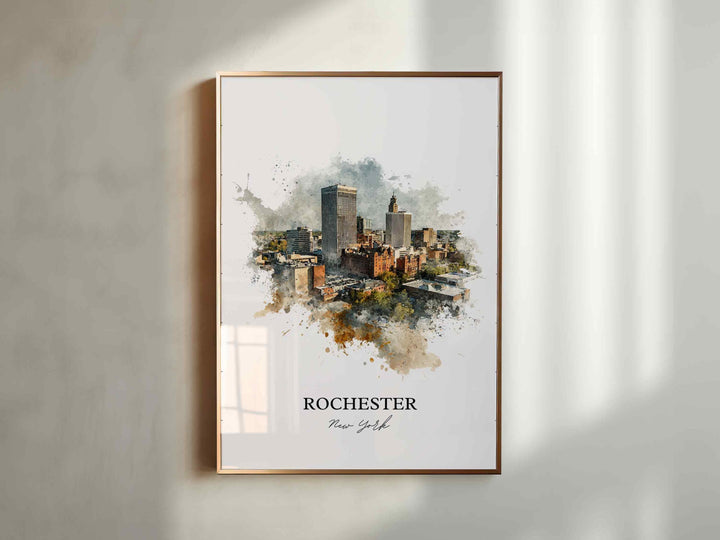 Rochester, New York – Watercolor Art Print