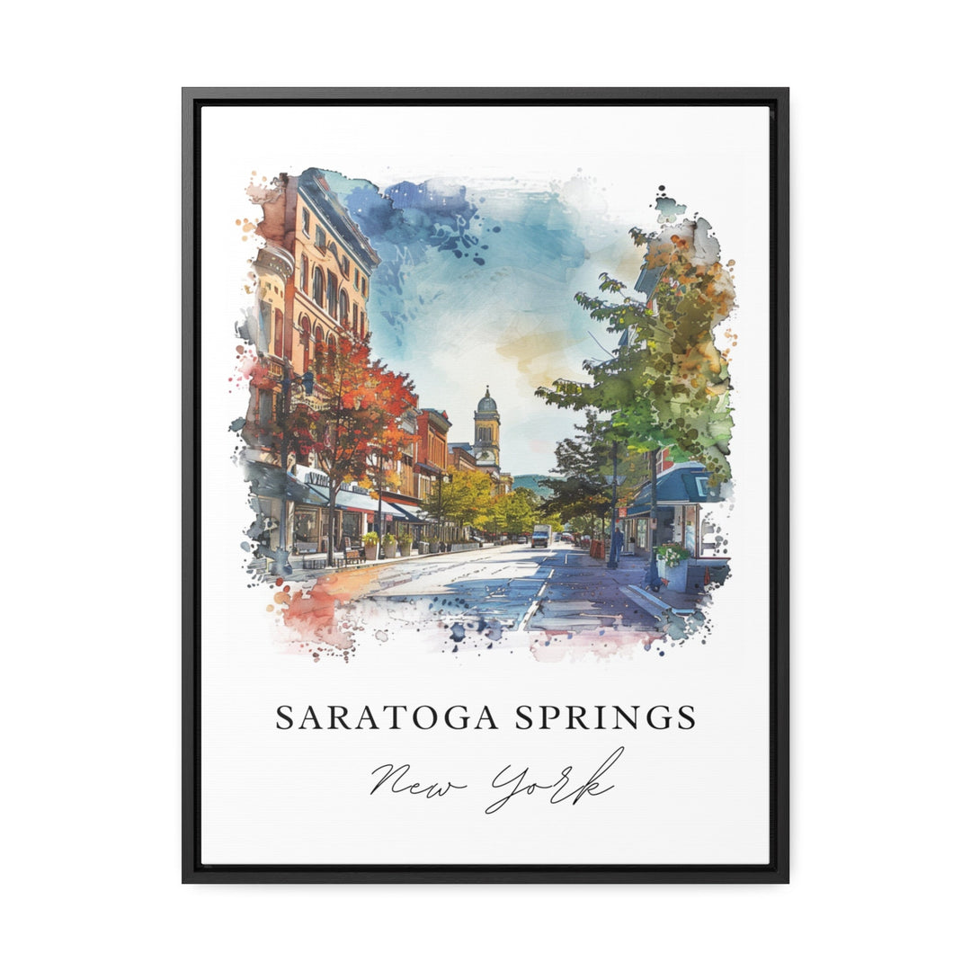 Saratoga Springs Wall Art, Saratoga Springs NY Print, Saratoga Springs Watercolor, Saratoga Springs Gift, Travel Print, Travel Poster