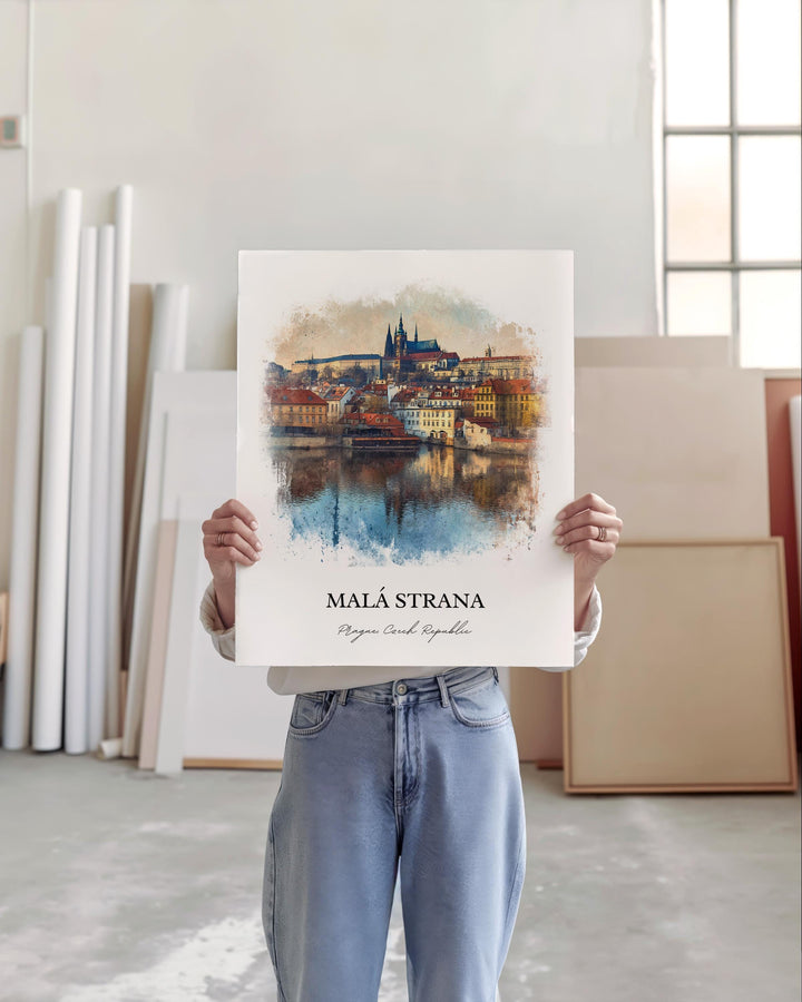 Malá Strana, Czech Republic – Watercolor Art Print