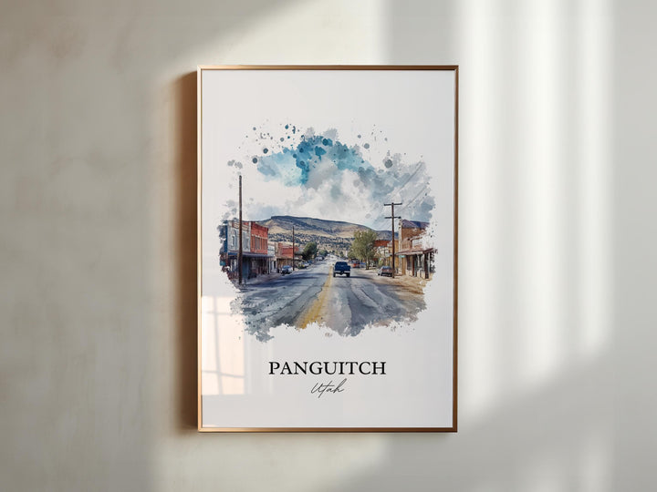 Panguitch UT Wall Art, Garfield County Print, Utah Watercolor Art, Panguitch Gift, Travel Print, Travel Poster, Housewarming Gift