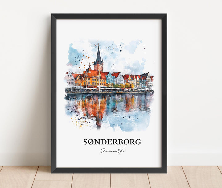 Sønderborg, Denmark – Watercolor Art Print