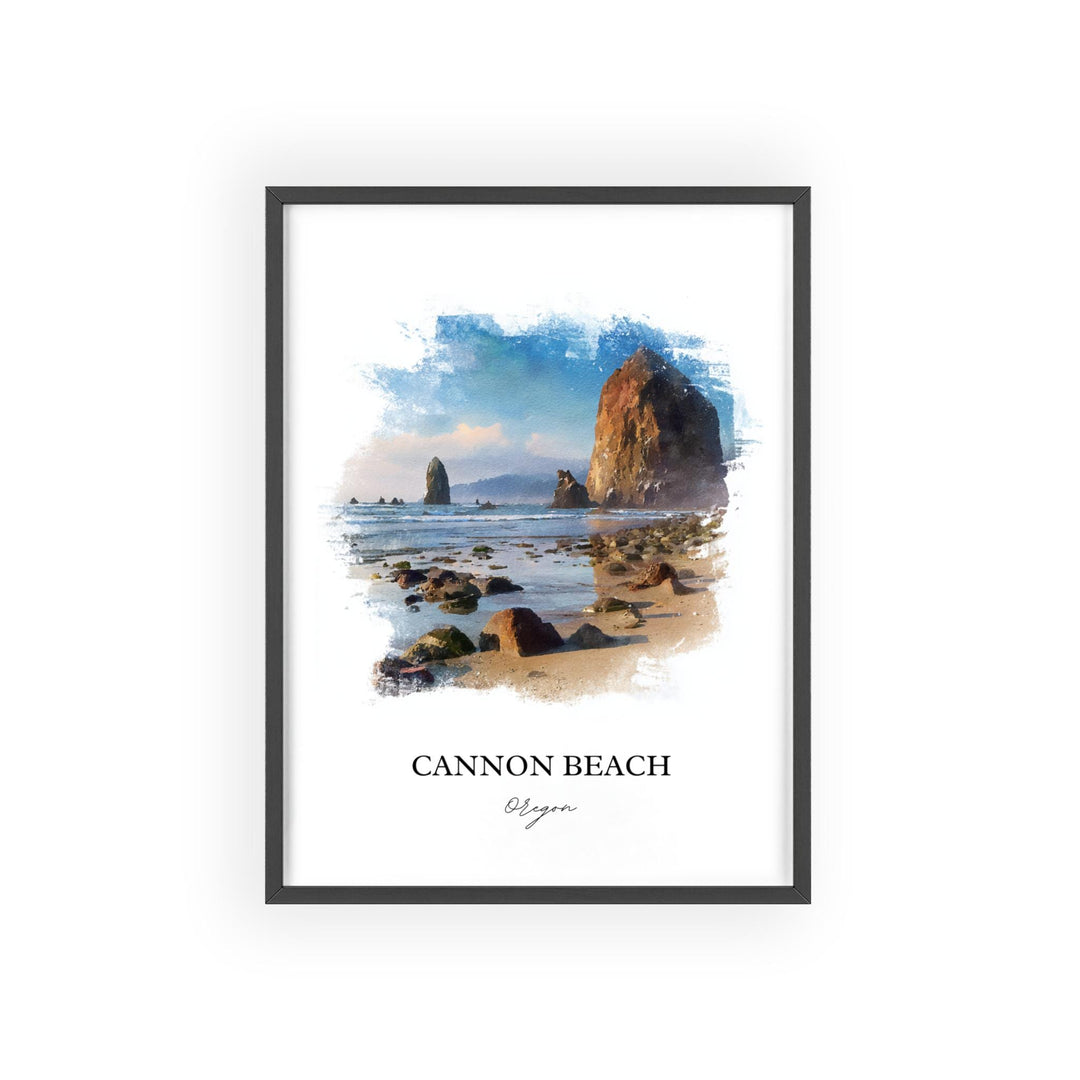 Cannon Beach, Oregon – Watercolor Art Print