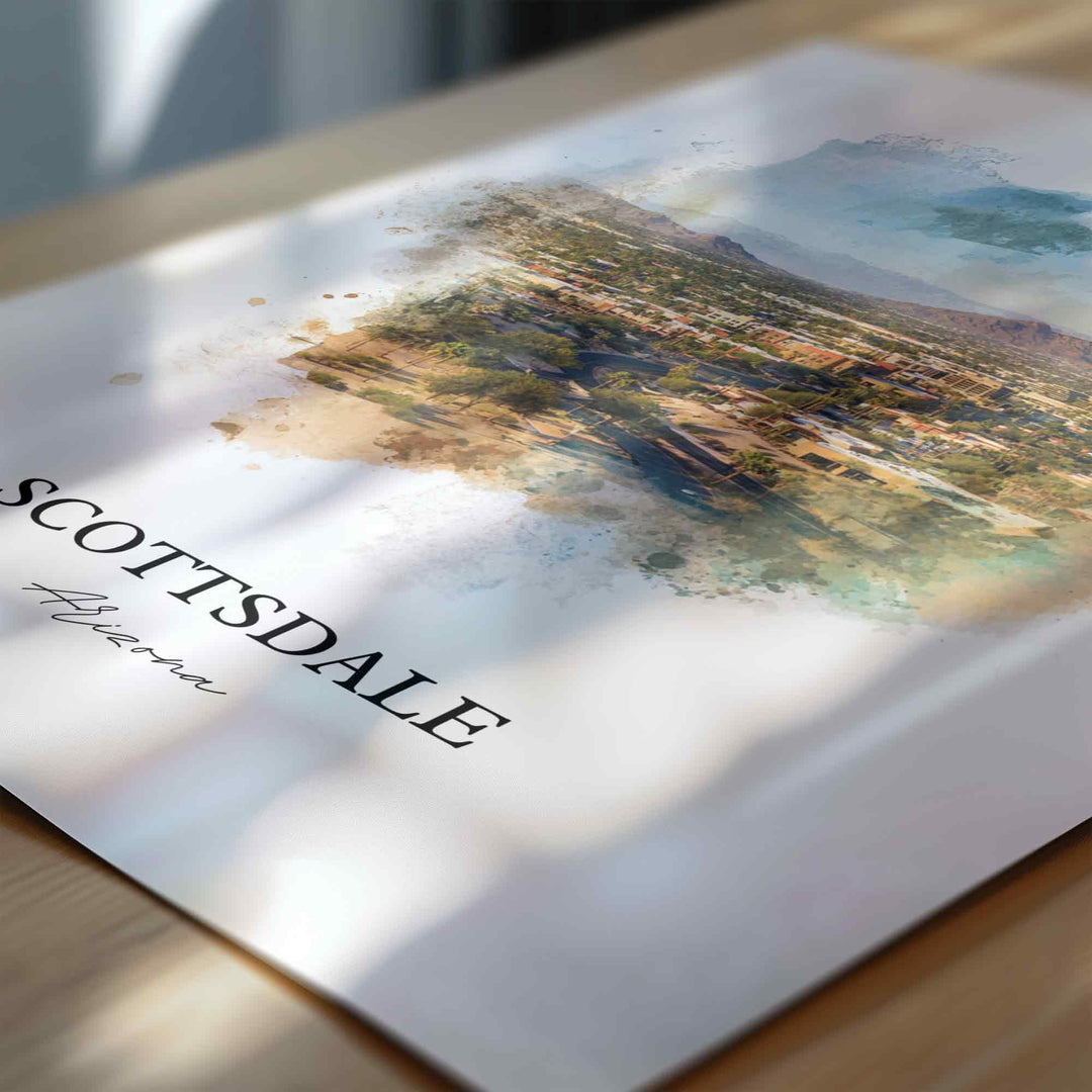 Scottsdale, Arizona – Watercolor Art Print