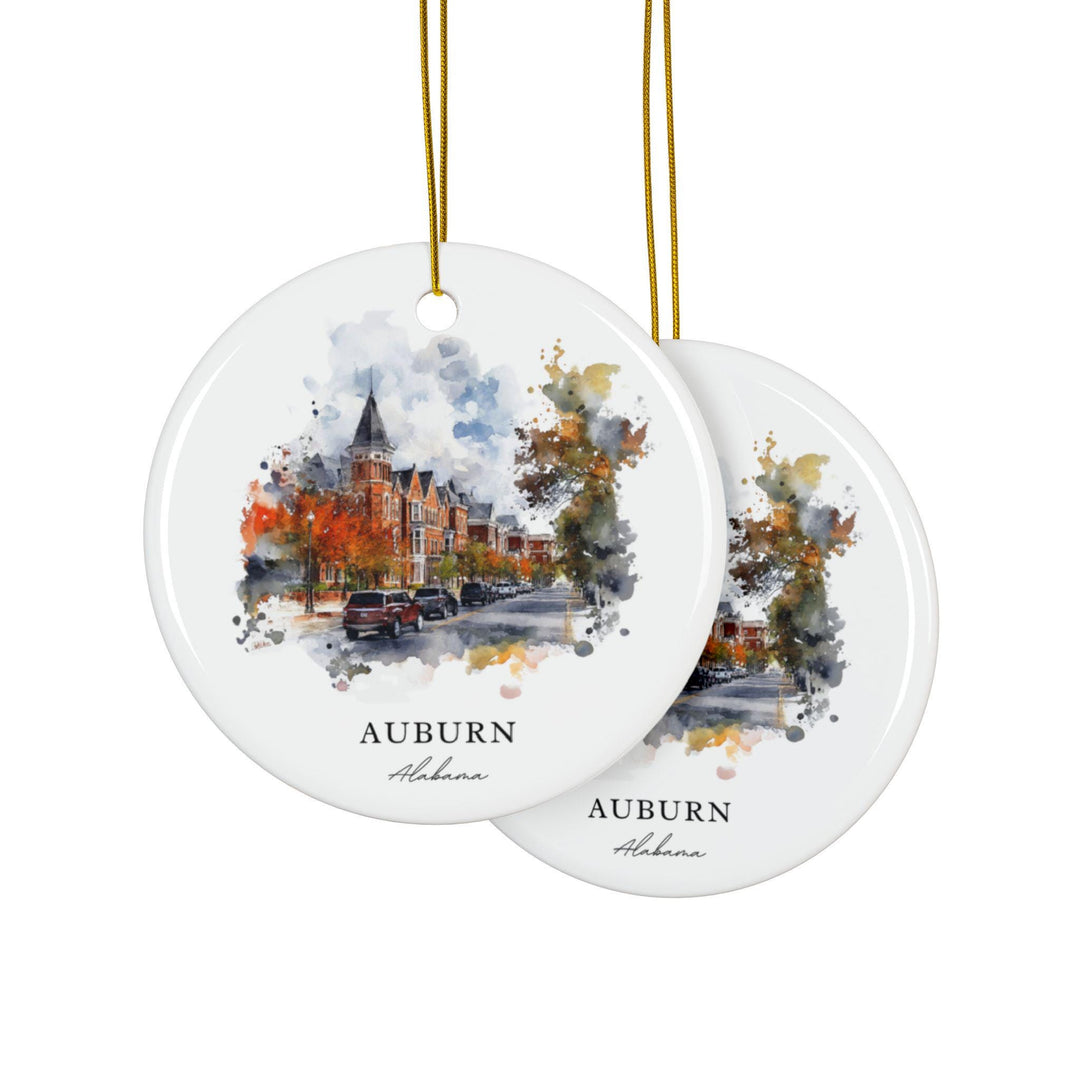 Auburn Alabama Ornament: Unique Auburn Souvenir, Auburn Xmas Decor, and Authentic Auburn AL Gift