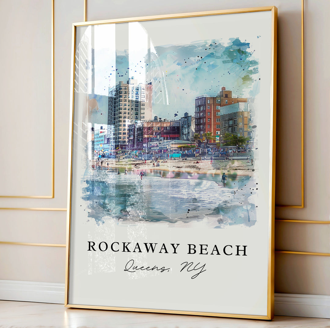 Rockaway Beach NY Wall Art, Rockaway Beach Print, Queens NY Wall Art, Queens NY Gift, Travel Print, Travel Gift, Housewarming Gift