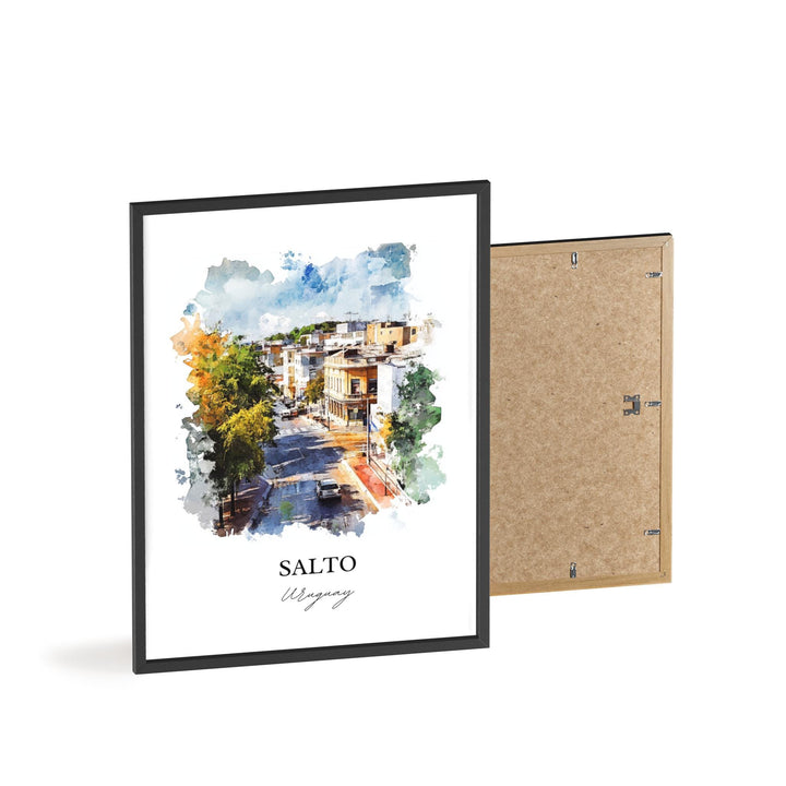 Salto Uruguay Wall Art, Salto Dept Print, Uruguay Watercolor Art, Salto Uruguay Gift, Travel Print, Travel Poster, Housewarming Gift