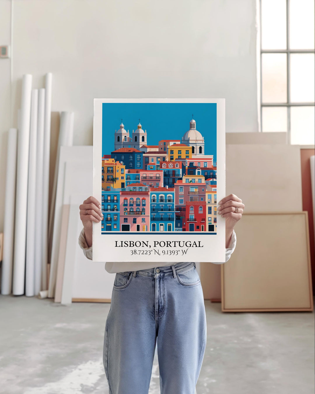 Lisbon Portugal Art, Lisbon Retro Travel Art, Lisbon Home Decor, Lisbon Gift, Portugal Travel Art, Travel Prints, Housewarming Gift