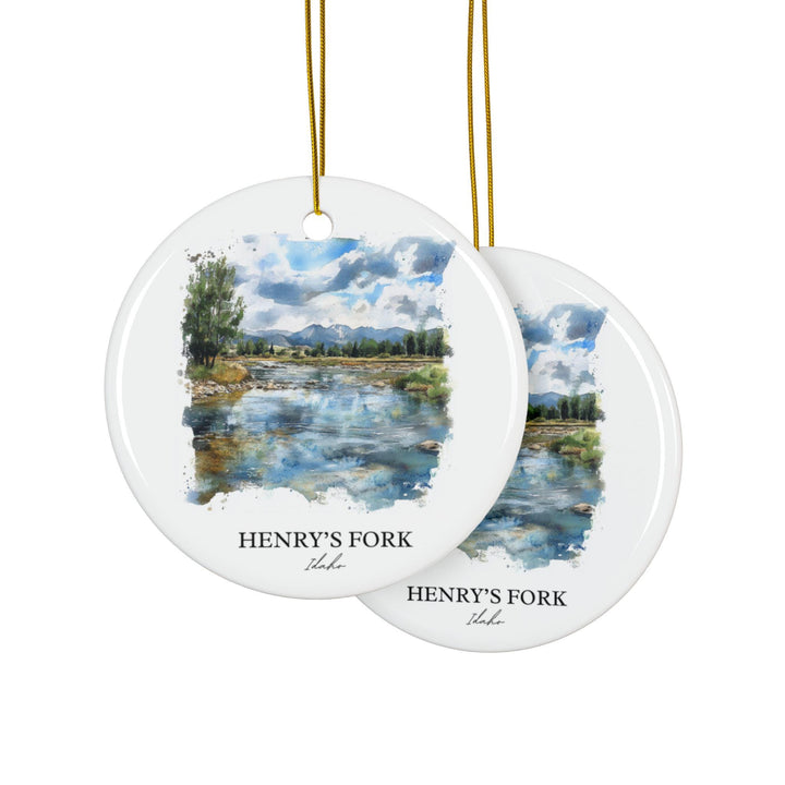 Henry's Fork Ornament: Unique Henry's Fork Souvenir, Idaho Xmas Decor, and Authentic Idaho Gift