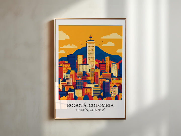 Bogotá Art, Bogotá Retro Travel Art, Bogotá Colombia Home Decor, Colombia Gift, Colombia Travel Art, Travel Prints, Housewarming Gift