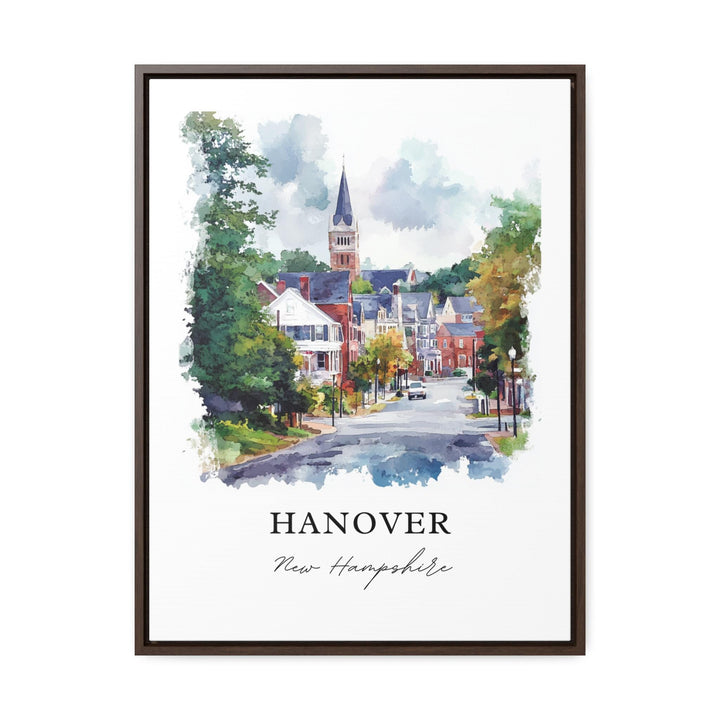 Hanover NH Wall Art, Hanover Print, Hanover Town NH Watercolor Art, New Hampshire Gift, Travel Print, Travel Poster, Housewarming Gift