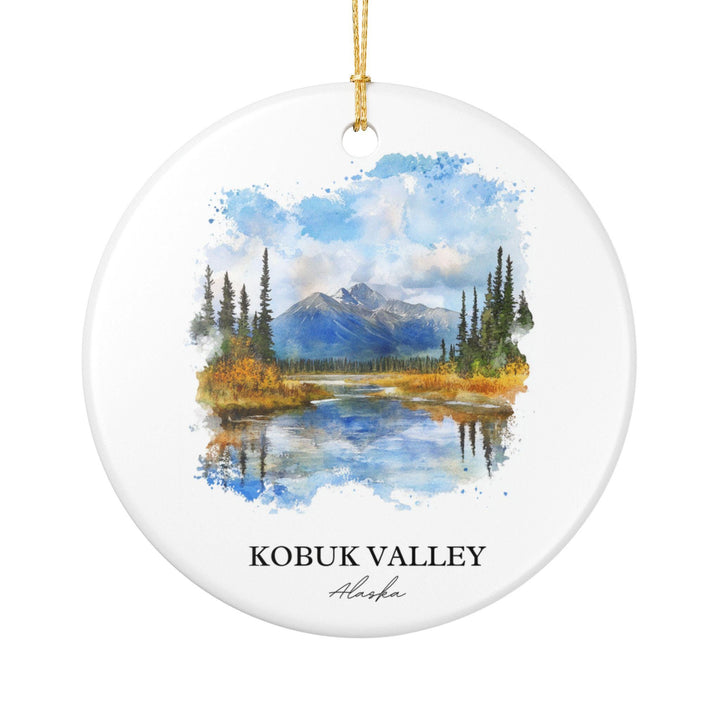 Kobuk Valley Ornament: Unique Kobuk Valley Souvenir, Kobuk Valley AK Xmas Decor, and Authentic Alaska Gift