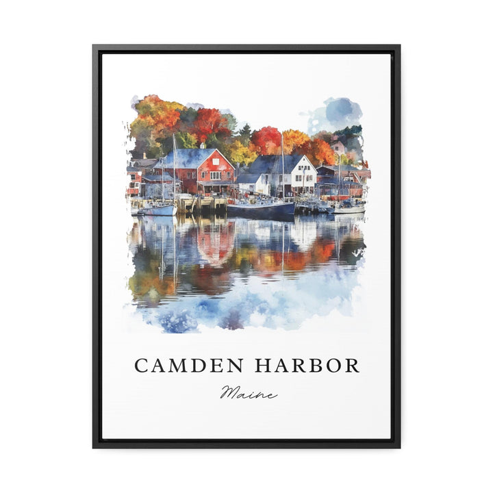 Camden Harbor ME Wall Art, Camden Maine Print, Camden Watercolor Art, Camden Maine Gift, Travel Poster, Housewarming Gift