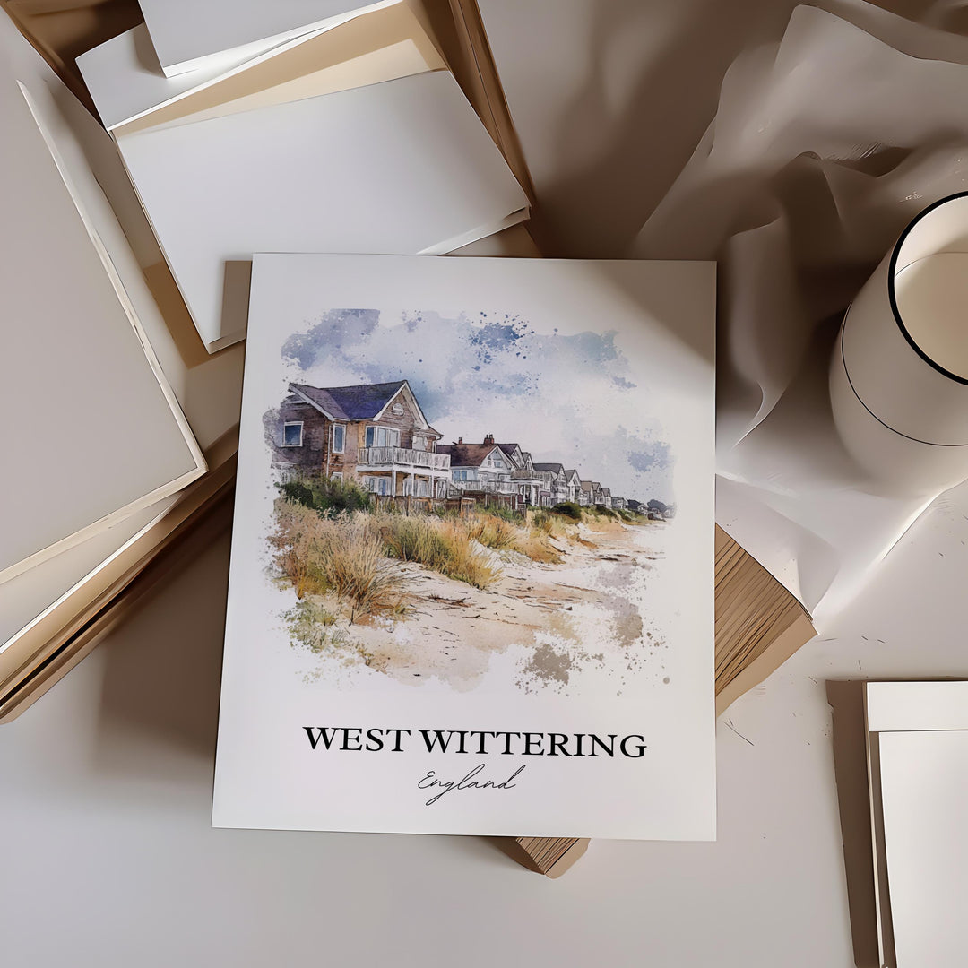 West Wittering Wall Art, Chichester District Print, West Sussex Artwork, West Wittering Gift, Travel Print, Travel Poster, Housewarming Gift