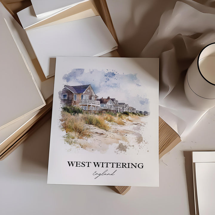 West Wittering Wall Art, Chichester District Print, West Sussex Artwork, West Wittering Gift, Travel Print, Travel Poster, Housewarming Gift