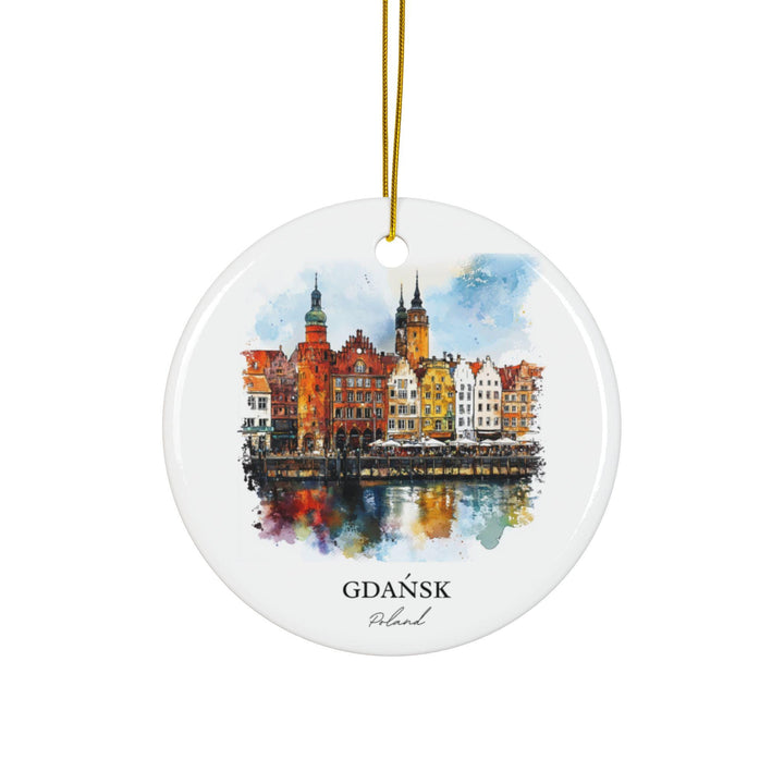 Gdansk Poland Ornament: Unique Gdansk Souvenir, Gdansk Xmas Decor, and Authentic Gdansk Poland Gift