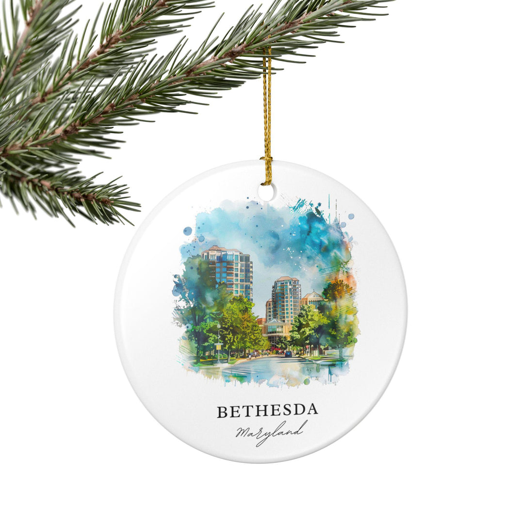 Bethesda MD Ornament: Unique Bethesda Souvenir, Bethesda MD Xmas Decor, and Authentic Maryland Gift