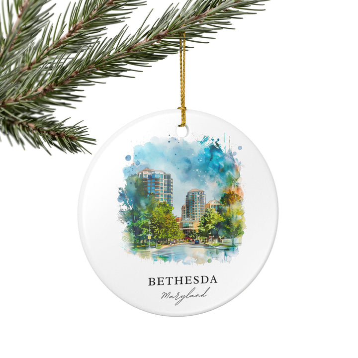 Bethesda MD Ornament: Unique Bethesda Souvenir, Bethesda MD Xmas Decor, and Authentic Maryland Gift