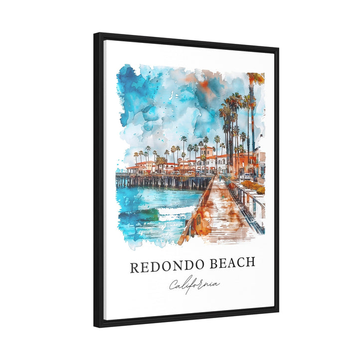 Redondo Beach Art, Redondo California Print, Redondo Beach Watercolor, Santa Monica Gift,