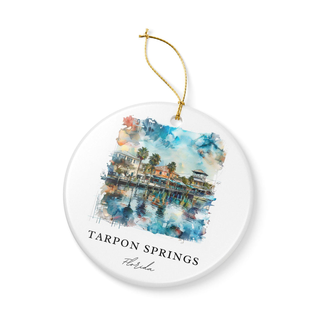 Tarpon Springs FL Ornament: Unique Tarpon Springs Souvenir, Tarpon Springs Xmas Decor, and Authentic Tarpon Springs Gift