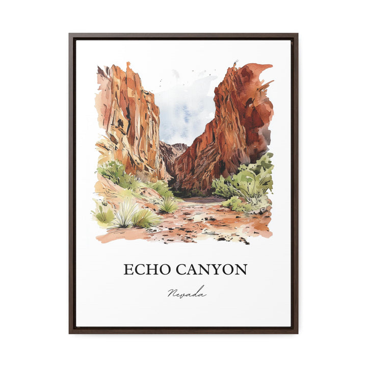 Echo Canyon NV Wall Art, Lincoln County Print, Echo Canyon Watercolor Art, Echo Canyon Gift, Travel Print, Travel Poster, Housewarming Gift