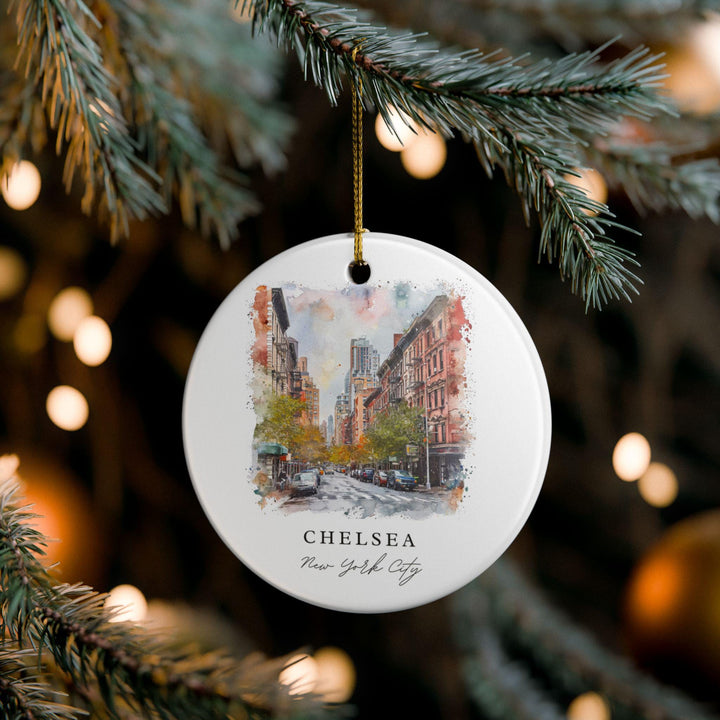 Chelsea NYC Ornament: Unique Chelsea Souvenir, Chelsea Manhattan Xmas Decor, and Authentic Manhattan Gift