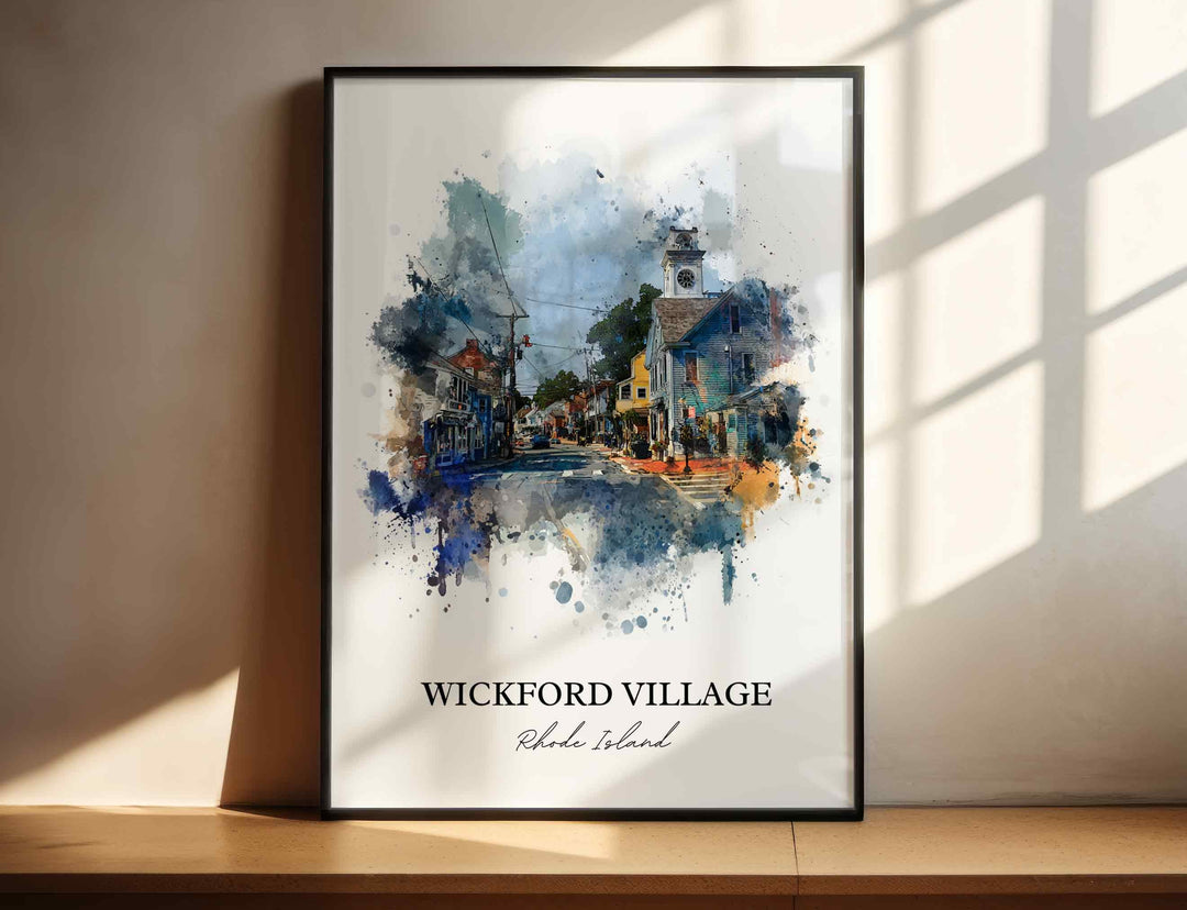 Wickford, Rhode Island – Watercolor Art Print