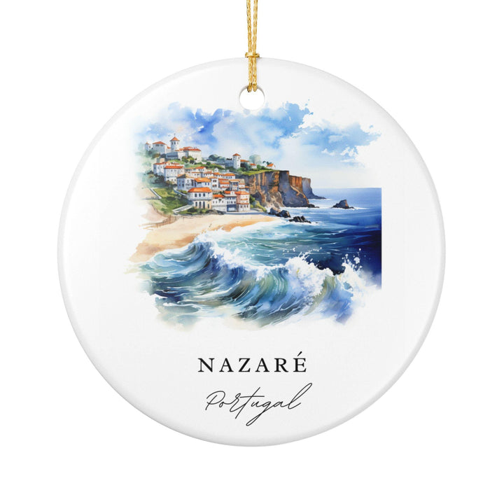 Nazare Ornament: Unique Nazare Portugal Souvenir, Portugal Xmas Decor, and Authentic Nazare Surfing Gift