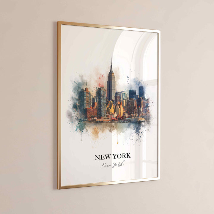 New York City, New York – Watercolor Art Print