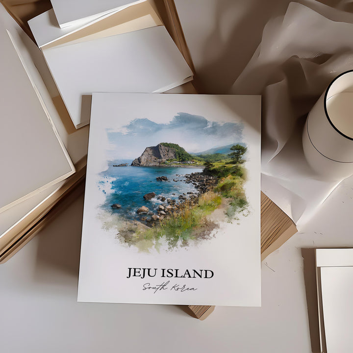 Jeju Island Wall Art, South Korea Print, South Korea Artwork, Jeju Island Gift, Jeju Island Travel Print, Travel Poster, Housewarming Gift