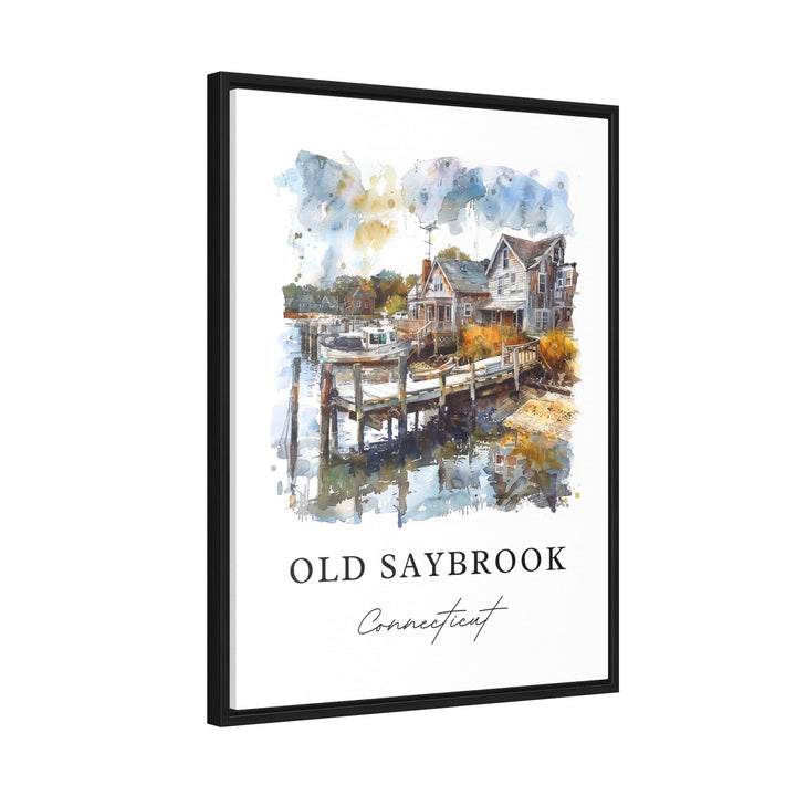 Old Saybrook CT Wall Art, Middlesex County Print, Old Saybrook Watercolor, Fenwick Gift, Travel Poster, Housewarming Gift