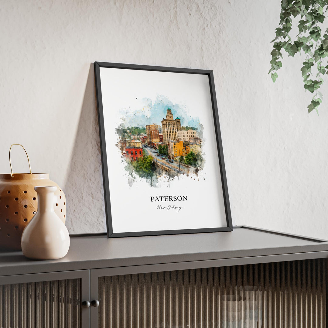 Paterson NJ Wall Art, Paterson Print, New Jersey Watercolor Art, North Jersey Gift, Travel Print, Travel Poster, Housewarming Gift