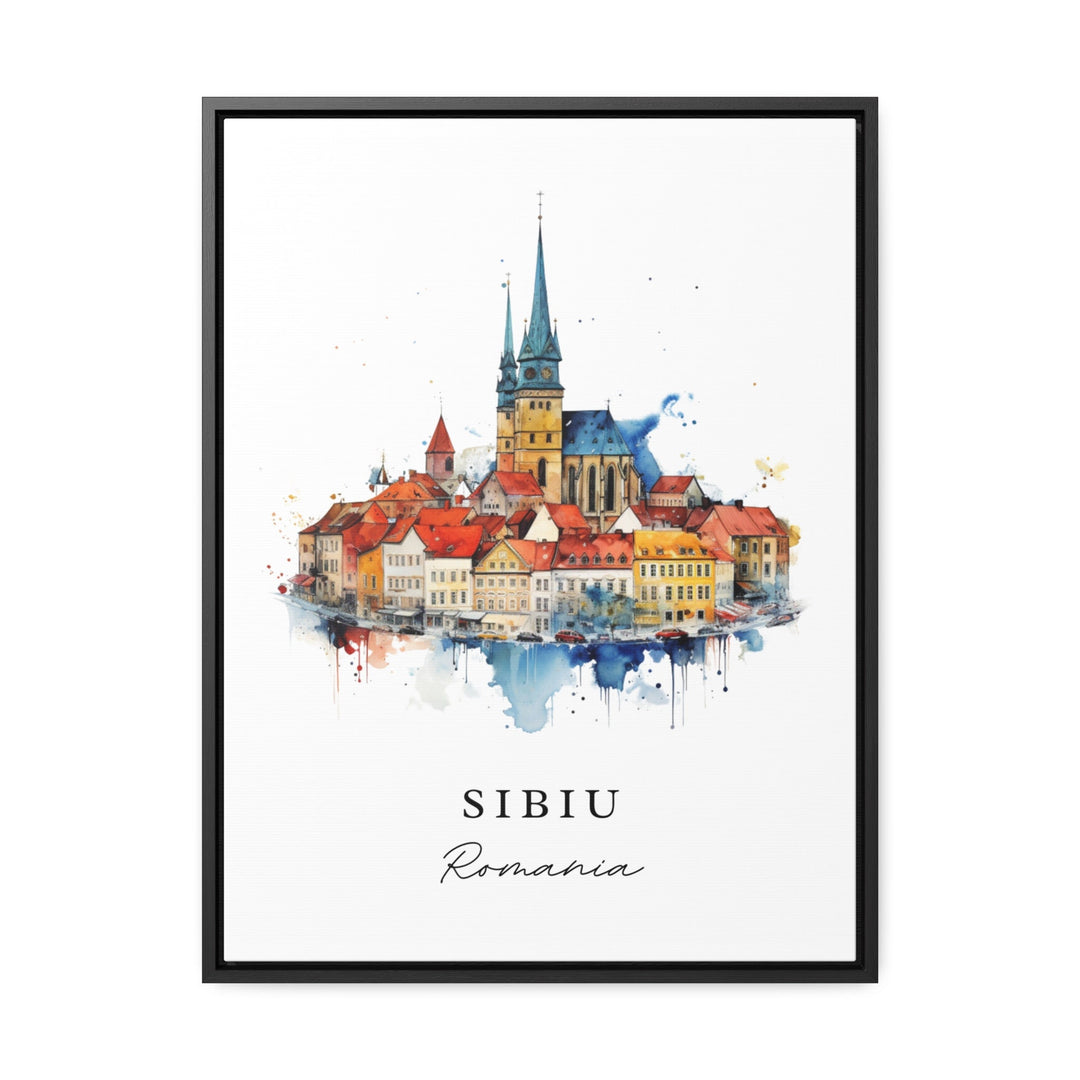 Sibiu Romania wall art - Romania, Sibiu poster, Sibiu Wedding gift, Sibiu Birthday present, Custom Text, Romania Personalized Gift