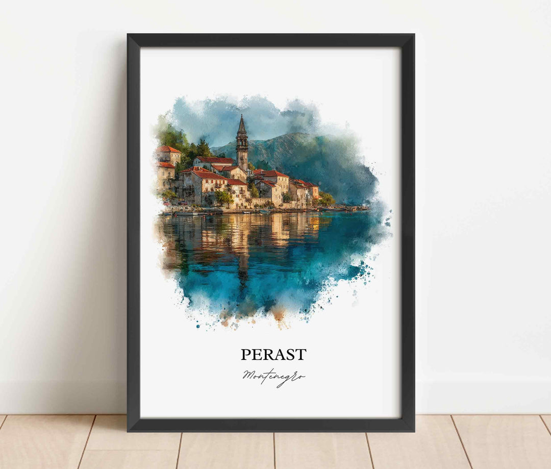 Perast, Montenegro – Watercolor Art Print