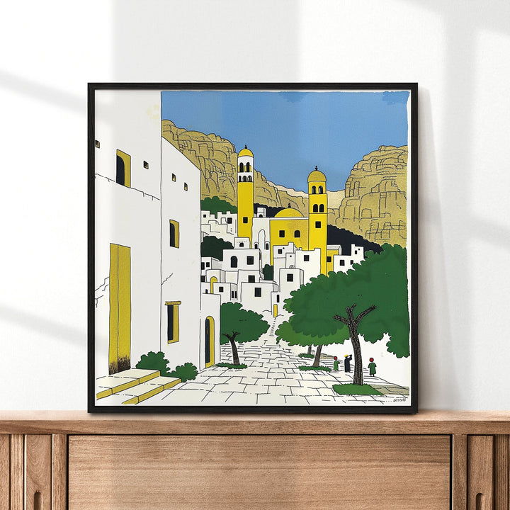 Modern Algeria Art, Algeria Africa Print, Unique Algeria Art, Algeria Gift, Travel Poster, Housewarming Gift